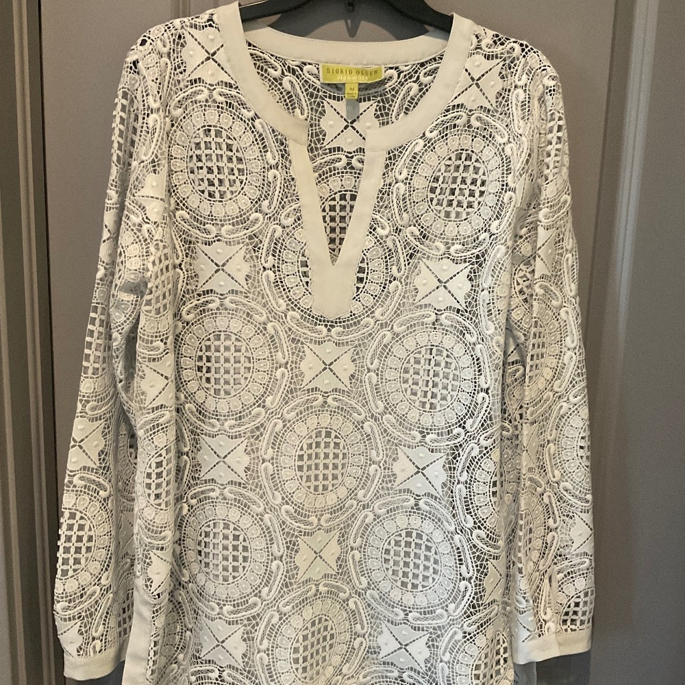 Gorgeous Gray Crochet Tunic